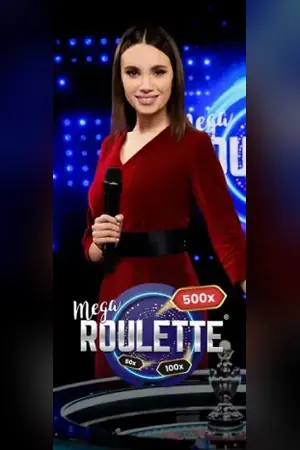 Živý stôl Mega Roulette s krupiérom